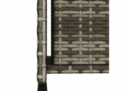 Discount Garden Furniture Ylira Armario de almacenaje de jardín ratán PE 50x55x115 cm Gris
