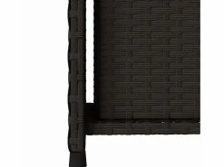Outlet Garden Furniture Ylira Armario de almacenaje de jardín ratán PE 50x55x115 cm Negro
