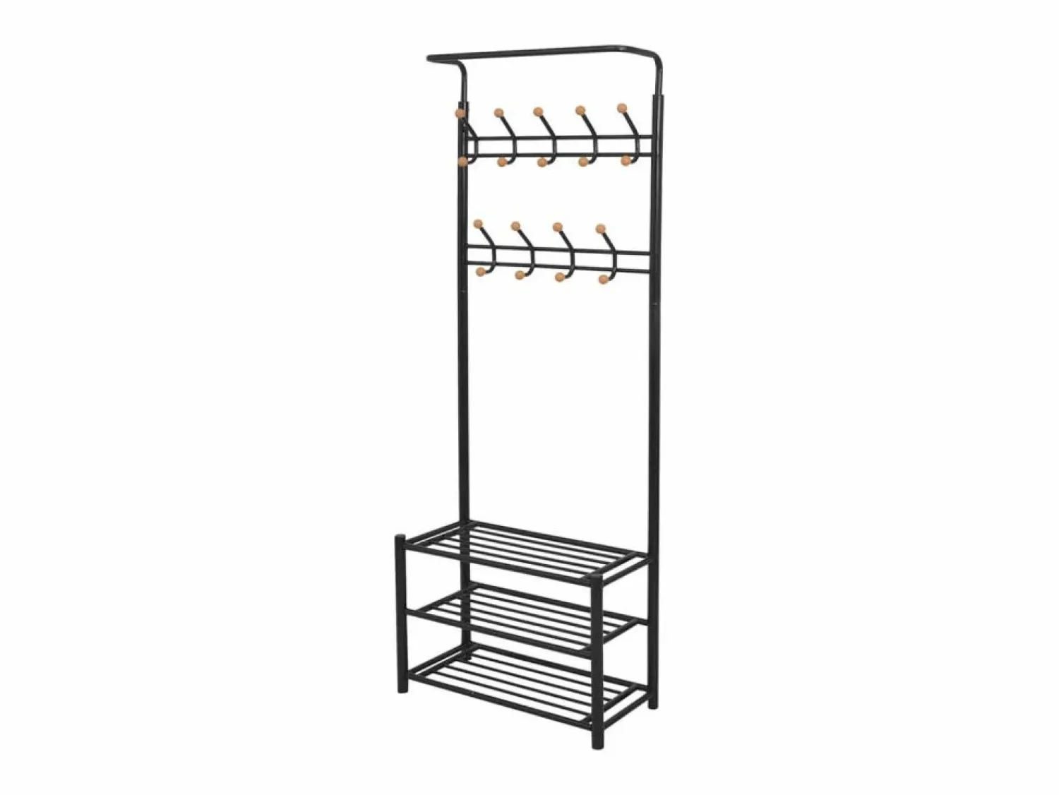 Garden Furniture Yngulf Perchero de ropa con repisa para zapatos 68x32x182,5 cm