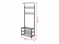 Garden Furniture Yngulf Perchero de ropa con repisa para zapatos 68x32x182,5 cm