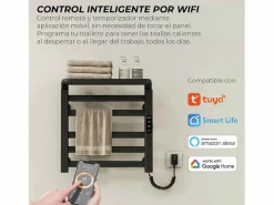 Yoevu - Toallero eléctrico Wi-Fi 100W , pantalla LCD táctil, contro WIFI y Alexa