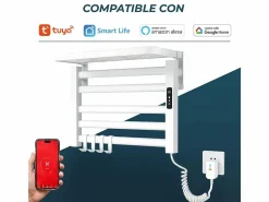 Outlet Yoevu - Toallero eléctrico Wi-Fi 100W , pantalla LCD táctil, contro WIFI y Alexa Toallero Eléctrico