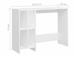 Best Garden Furniture Yvo-Jan Escritorio notebook madera contrachapada 102,5x35x75 cm Blanco