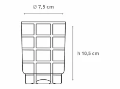 New Zafferano Twiddle - Juego de 6 vasos de vidrio soplado de colores, 35 cl - Vasos artesanales con decoración blanca, aptos para lavavajillas Vaso