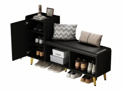 Sale Zapatero - 120 x 35 x 71,5 cm - con asiento tapizado + espacio de almacenaje - aglomerado - Zapatero|Mueble De Almacenaje