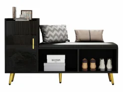 Sale Zapatero - 120 x 35 x 71,5 cm - con asiento tapizado + espacio de almacenaje - aglomerado - Zapatero|Mueble De Almacenaje