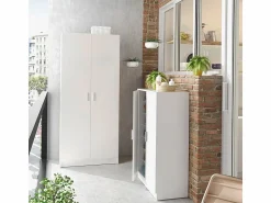 New Loungitude Zapatero 2 puertas 6 estantes - A108 cm Blanco