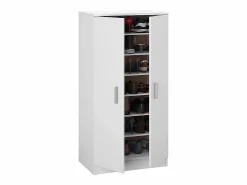 New Loungitude Zapatero 2 puertas 6 estantes - A108 cm Blanco
