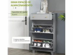 Homcom Zapatero Afternoon cajón con 2 puertas 98,5x60x23,5 cm