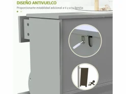 Homcom Zapatero Afternoon cajón con 2 puertas 98,5x60x23,5 cm