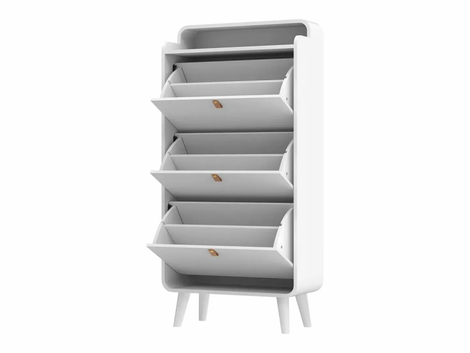 Online Zapatero - Zapatero con 3 cajones plegables y compartimento superior - para entrada y dormitorio Blanco