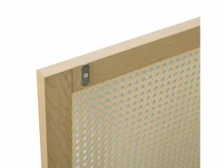New Zapatero color natural con 2 puertas de ratán, tiradores y patas de madera Zapatero