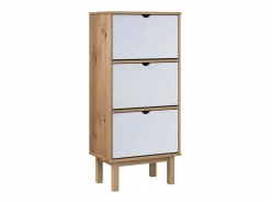 Discount Zapatero con 3 cajones Madera de pino marrón y Zapatero|Mueble De Almacenaje