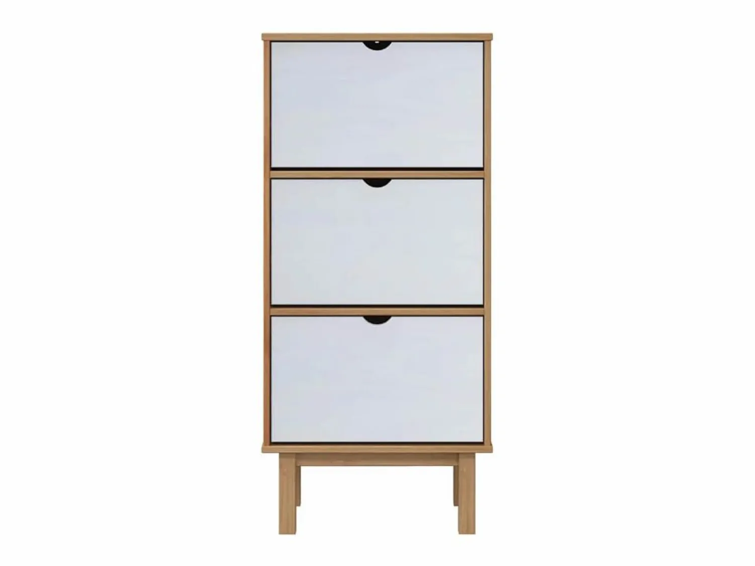 Discount Zapatero con 3 cajones Madera de pino marrón y Zapatero|Mueble De Almacenaje