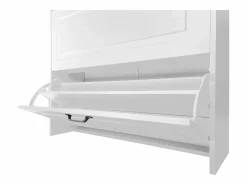 Hauss Spole Zapatero con 2 cajones y 3 puertas - Tiradores negros - Madera blanca