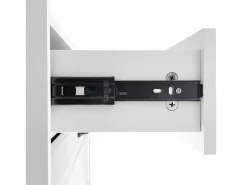 Hauss Spole Zapatero con 2 cajones y 3 puertas - Tiradores negros - Madera blanca