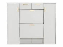 Online Zapatero con 2 cajones y 4 puertas - 120x24x107 cm Zapatero|Mueble De Almacenaje