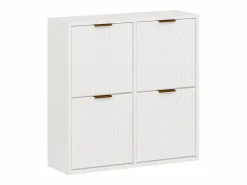 Vente-unique Zapatero con 4 compartimentos abatibles - y dorado - FRALYN