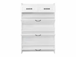 Online Merax Zapatero con 3 puertas + 2 cajones - zapatero - 80 x 23 x 131 cm - aglomerado - Blanco