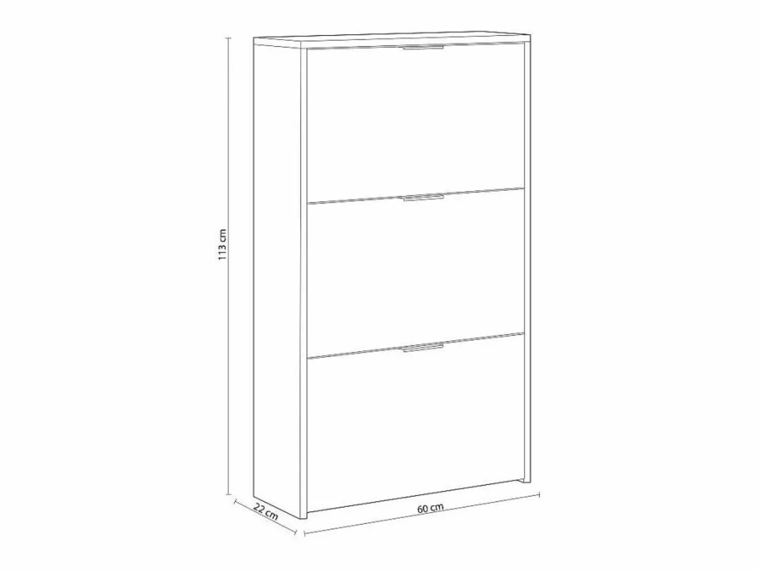 Loungitude Zapatero con 3 puertas abatibles Caprizzio