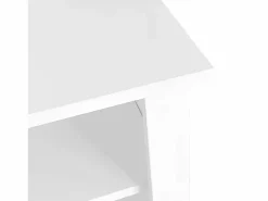 Outlet Merax Zapatero con banco, 2 estantes para zapatos y perchero - 120 x 40 x 190 cm - Tablero de partículas - Blanco