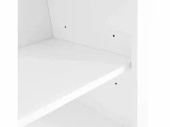 Outlet Merax Zapatero con banco, 2 estantes para zapatos y perchero - 120 x 40 x 190 cm - Tablero de partículas - Blanco