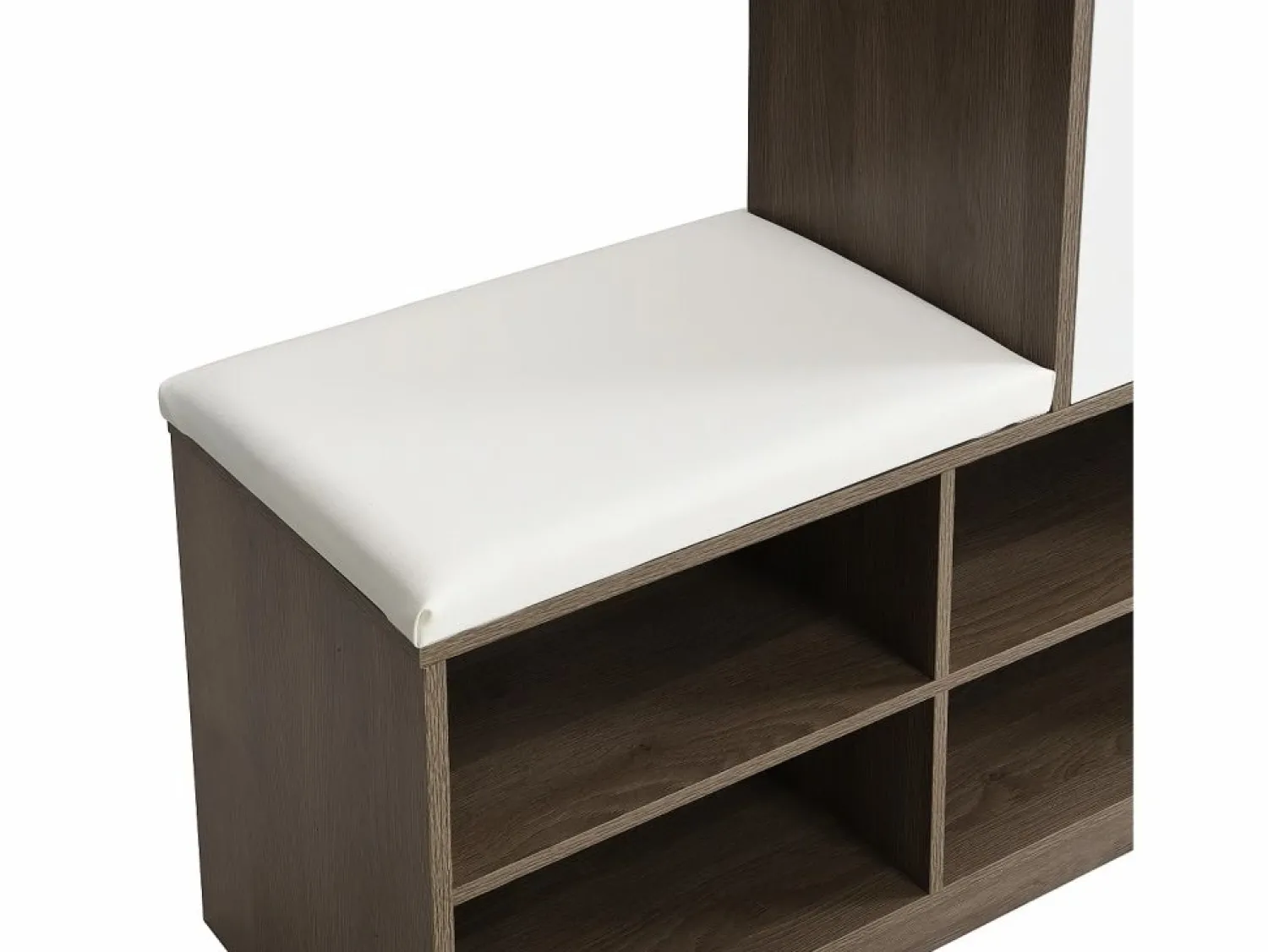 OKWISH Zapatero con banco para zapatos, 3 puertas y 1 cajón, madera y - para recibidores