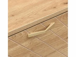 Zapatero de 4 puertas - 108,5 x 24 x 100 cm - para entrada y pasillo - MDF - natural Zapatero|Mueble De Almacenaje
