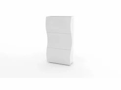 Web furniture Zapatero de diseño moderno de 3 puertas abatibles 18 pares de zapatos Onda M