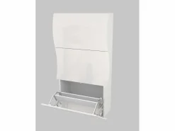 Web furniture Zapatero de diseño moderno de 3 puertas abatibles 18 pares de zapatos Onda M