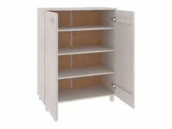 Discount Zapatero HAMAR madera maciza de pino blanca 85x40x108 cm ES482910 Zapatero