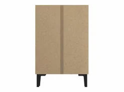 Zapatero moderno - 60 x 31,5 x 95 cm - con 2 puertas y estantes multinivel - tablero de partículas - natural Zapatero|Mueble De Almacenaje