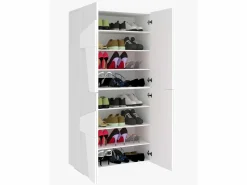 Zapatero multiusos 4 puertas y 8 estantes diseño moderno Ping Dress Zapatero|Mueble De Almacenaje