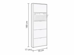 duehome Zapatero Nia 5 Puertas Blanco Brillo