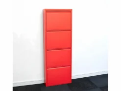 ebuy24 Zapatero Pisa de 4 puertas en metal . Se entrega montado.