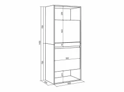 Zapatero, 60x35x145cm, Dormitorio, habitación, Mueble auxiliar, Roble Zapatero|Mueble De Almacenaje