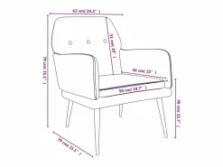 Garden Furniture Zarina Sillón de terciopelo 62x79x79 cm
