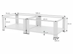 ML-DESIGN Zócalo lavadora doble con balda base 150 kg/soporte