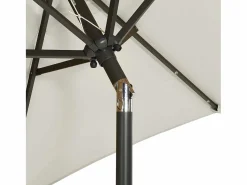 Clearance Zerdal Sombrilla de jardín con luces LED aluminio arena 200x211 cm Sombrilla