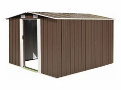 Clearance Garden Furniture Zulema Caseta de jardín metal marrón 257x298x178 cm Marru00f3n