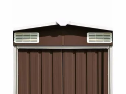 Clearance Garden Furniture Zulema Caseta de jardín metal marrón 257x298x178 cm Marru00f3n